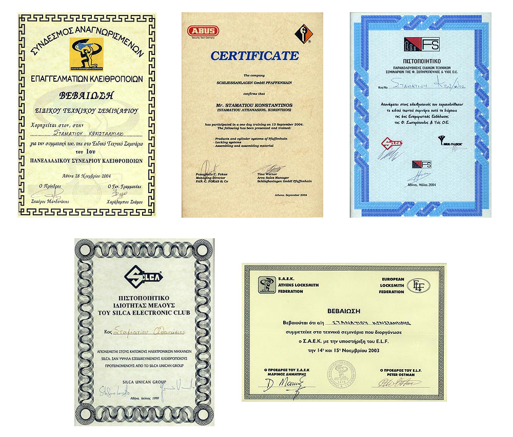 certificates